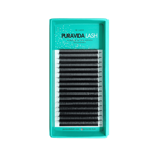 Caja de pestañas W Lash 4D de Puravida Lash para un diseño de volumen texturizado