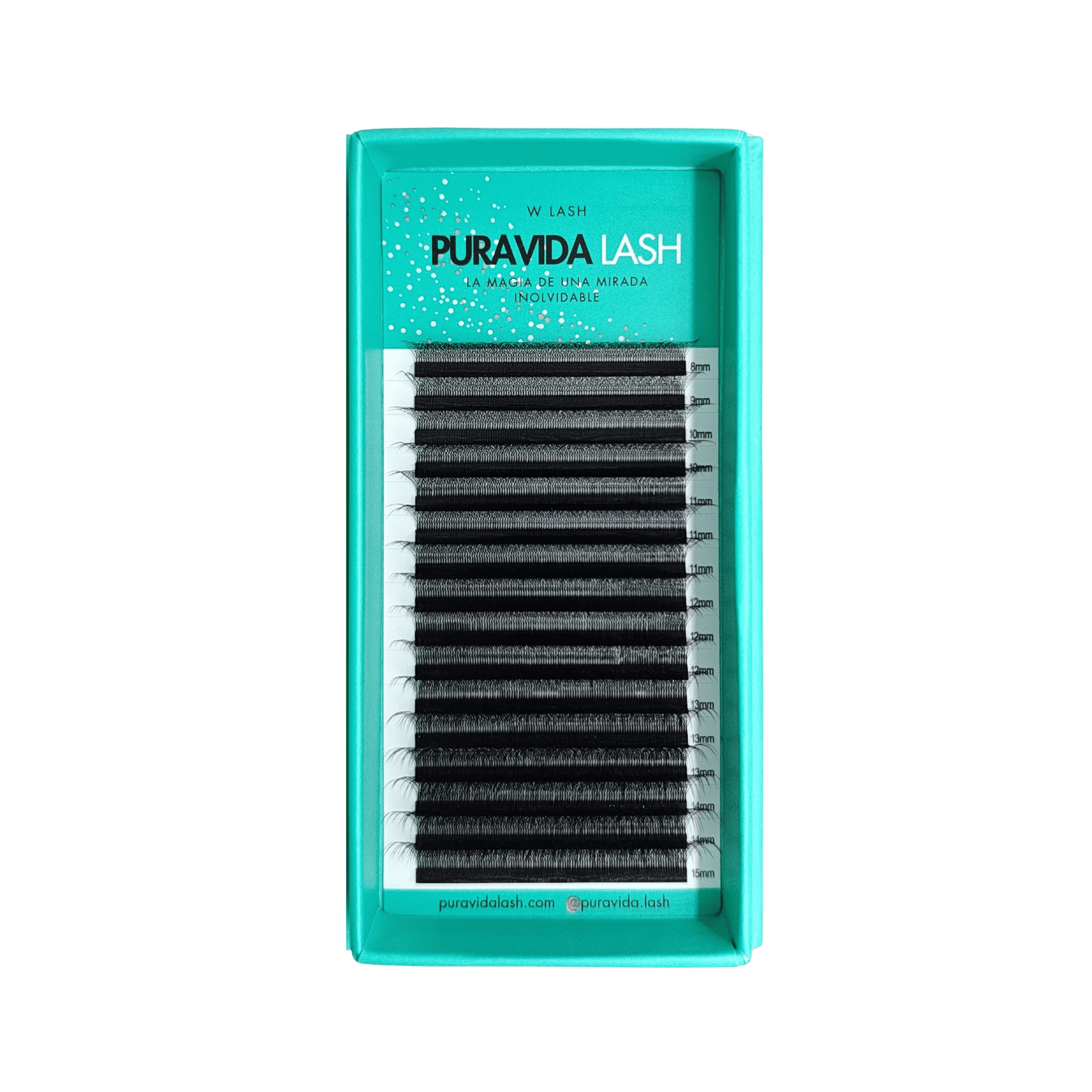 Caja de pestañas W Lash 4D de Puravida Lash para un diseño de volumen texturizado